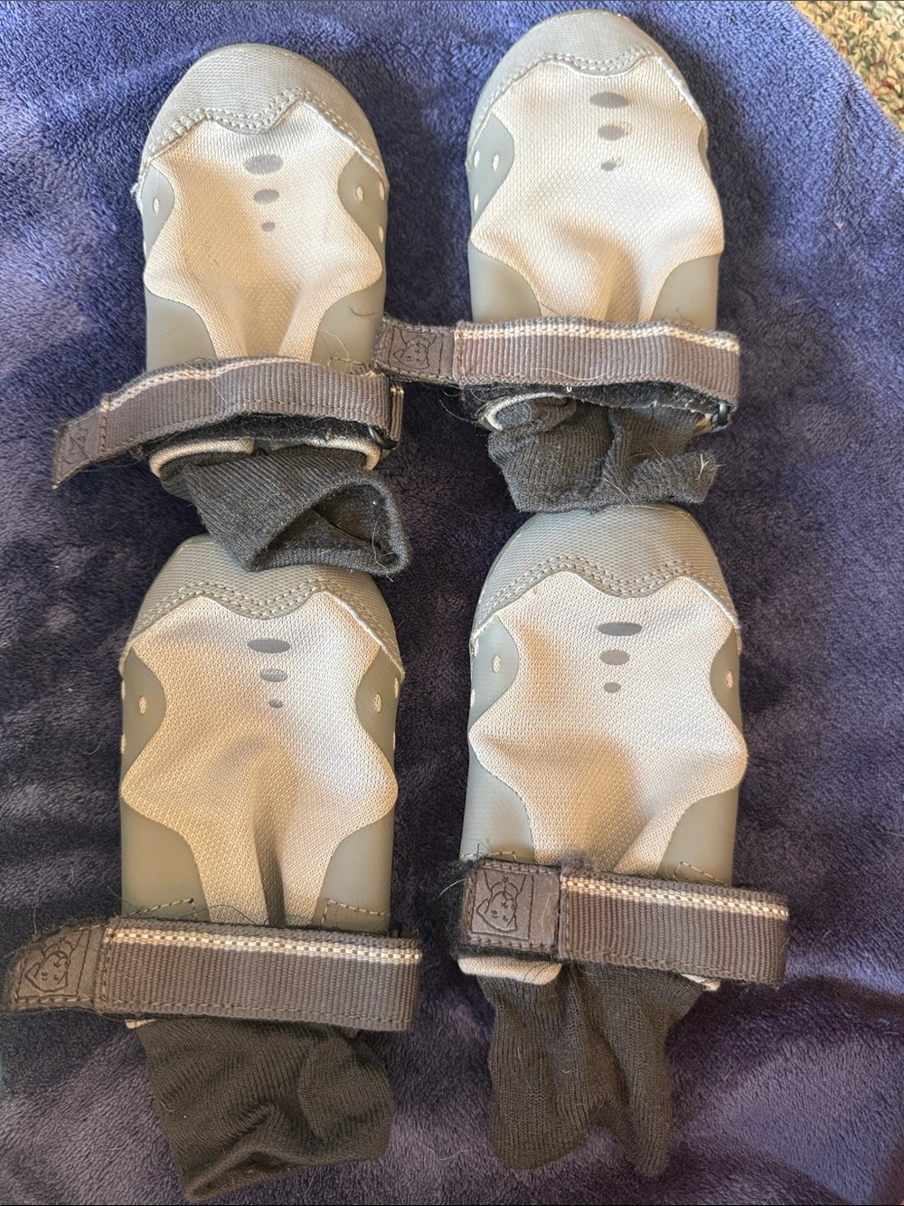 RuffWear Gray Dog Boots with Textured Soles - Set of 4 - Picture 2 of 3